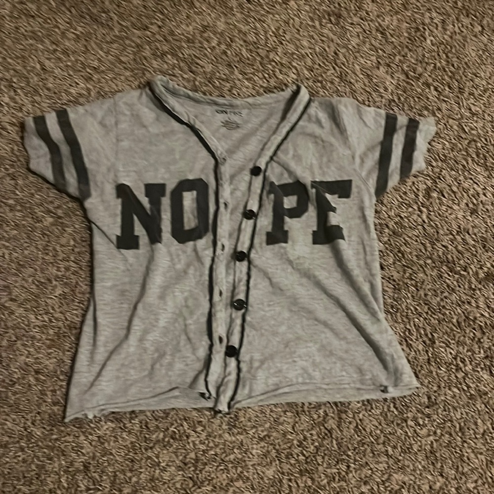 button up shirt ; gray